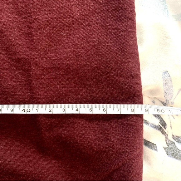 Zara Man Slim Fit Burgundy Long Sleeve Shirt Size L Minimalist Preppy Classic - Picture 5 of 7